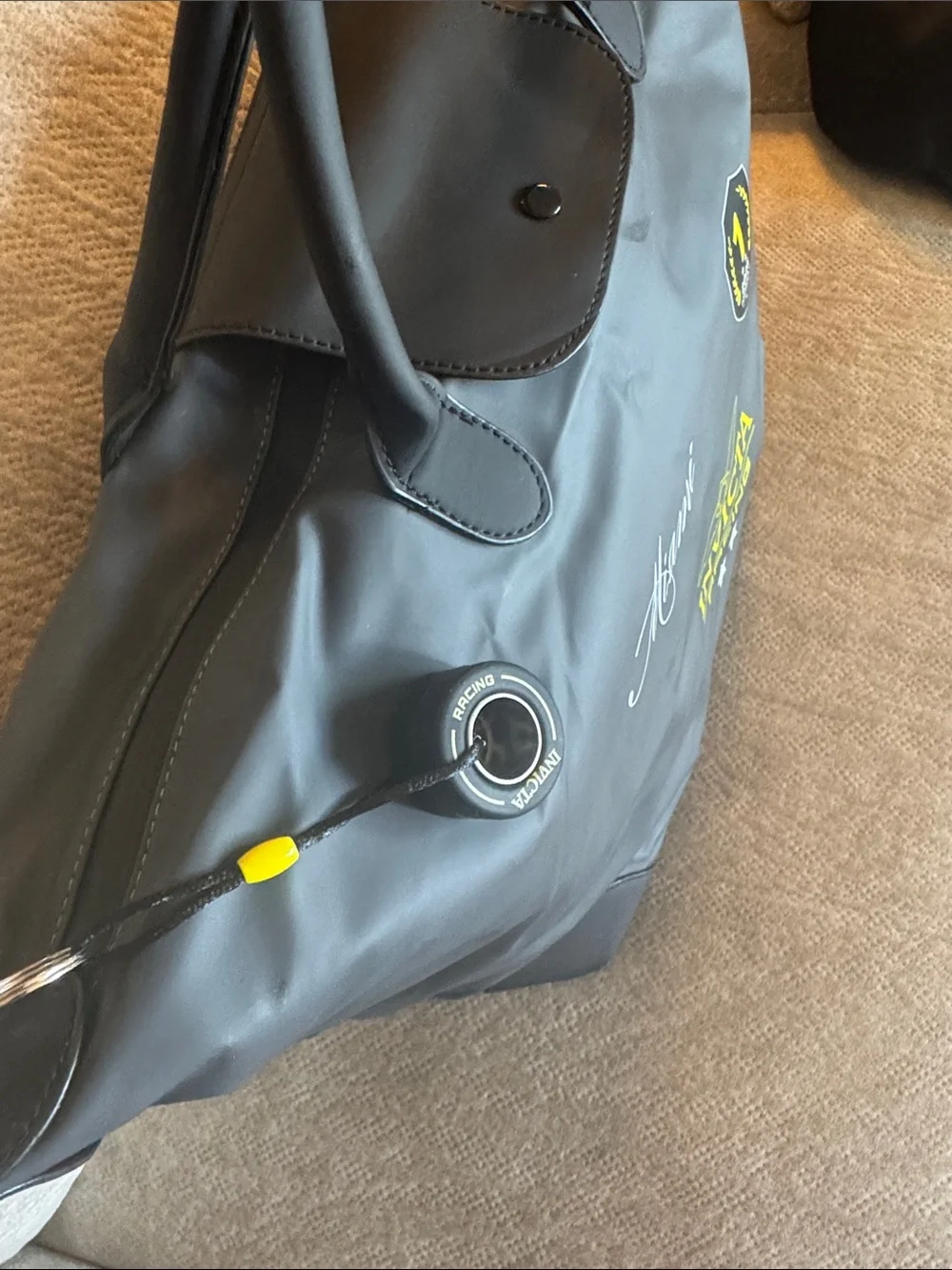 Invicta Racing Black and Yellow Duffel Tote includes Invicta hat!